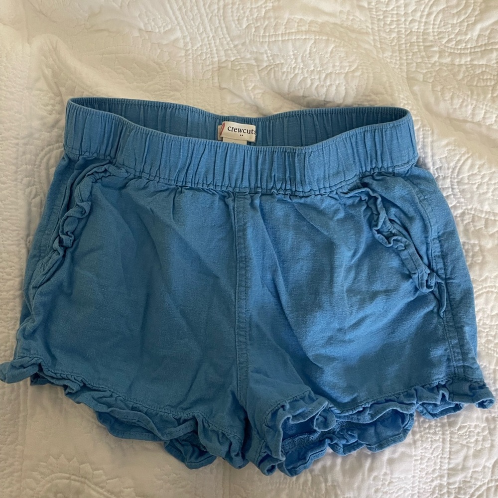 Crewcuts Blue Ruffle Trim Shorts